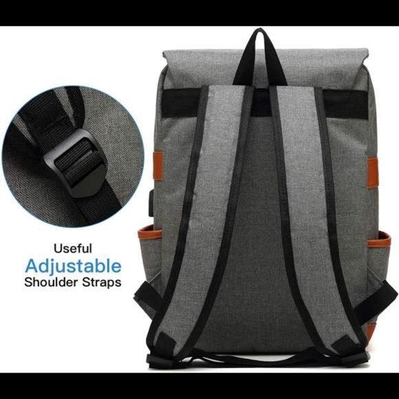 Upgraded Slim Vintage Laptop Backpack for Women, Men for travel, college - Picture 6 of 7